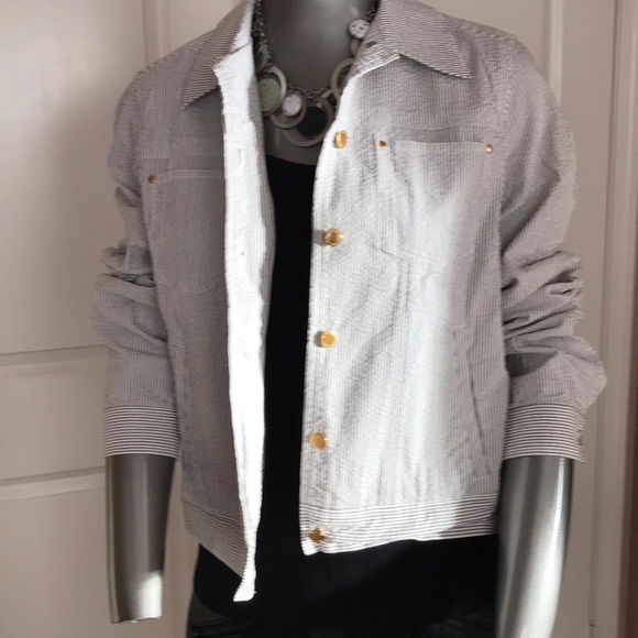 Anne Klein Sport Seersucker Jacket - Picture 5 of 7